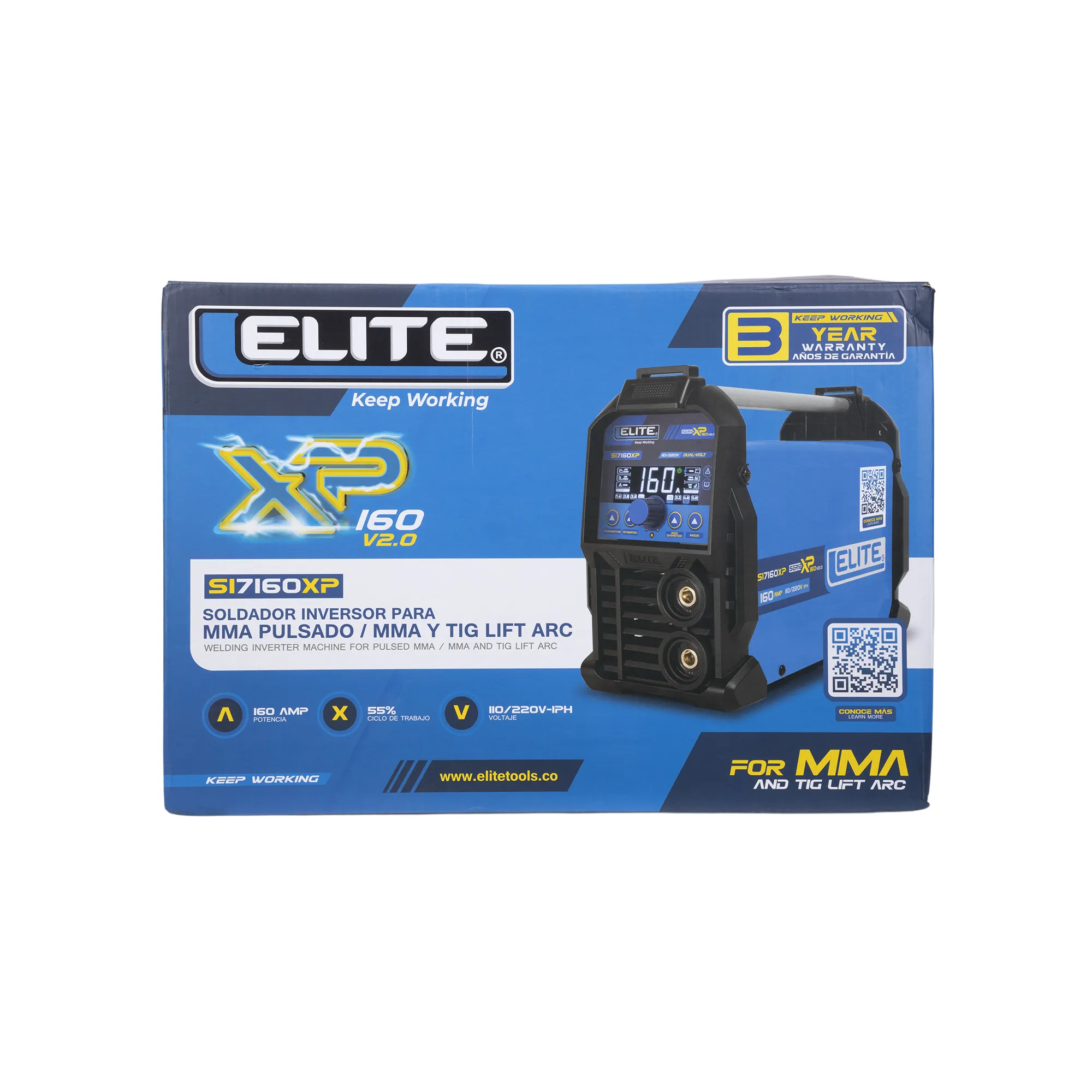 Equipo de soldadura inversor ELITE ARC 160XP 110/220V - 160A